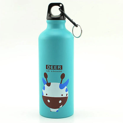 500ml Children's Cartoon Pattern Aluminum Sports Water Bottle Stainless Steel Water Bottle with Lid Thermos for Water Bottles