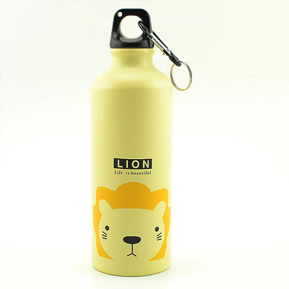 500ml Children's Cartoon Pattern Aluminum Sports Water Bottle Stainless Steel Water Bottle with Lid Thermos for Water Bottles