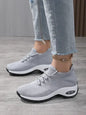 Women's Sneakers Walking Shoes Lace-On Sock