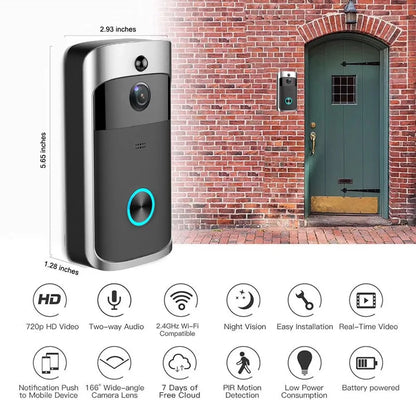 Video Doorbell WI-FI - 1080p HD video, improved motion detection, easy installation (NEW 2024)