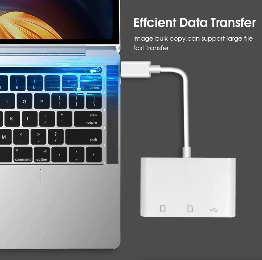 USB C 3 in 1 Hub Konverter Typ-C Adapter SD Kartenleser Für MacBook Pro Laptop