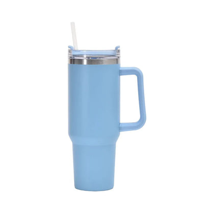 Quenchery 40 oz Tumbler With Handle Insulated Mug With Straw Lids Stainless Steel Coffee Thermos Cup In-Car Vacuum Bottle