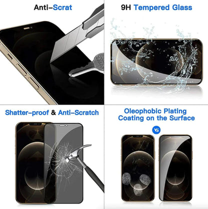 Skärmskydd i härdat glas 3-pack för iPhone 15 14 13 12 11 Pro Max Sekretess