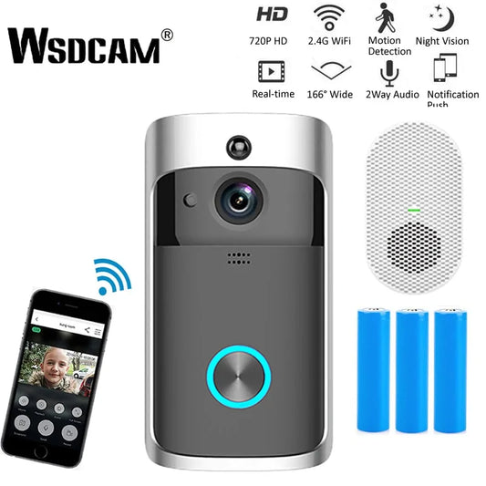 Video Doorbell WI-FI - 1080p HD video, improved motion detection, easy installation (NEW 2024)