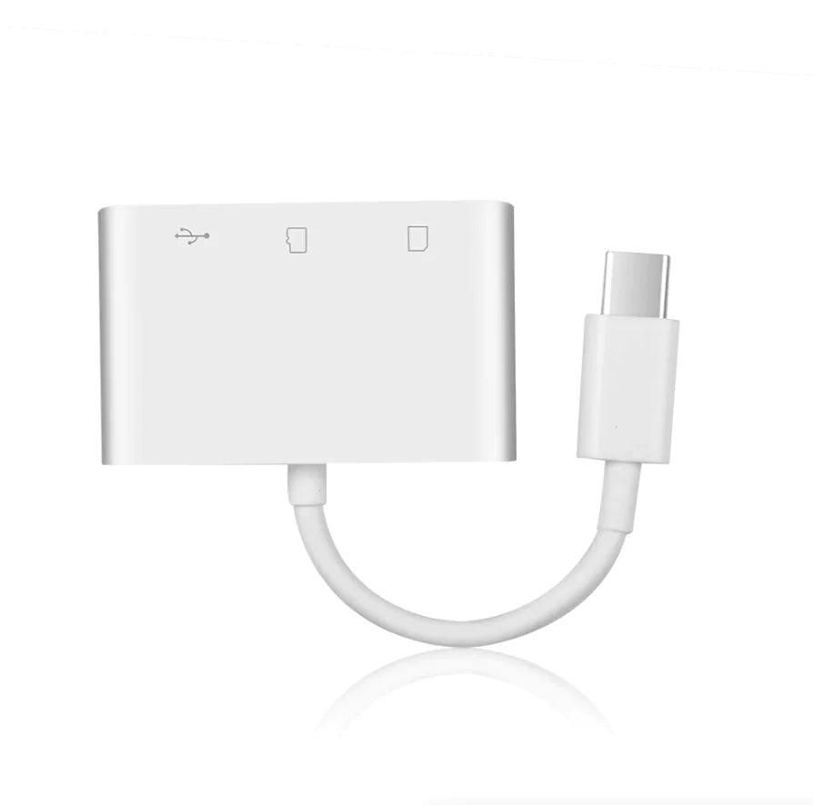 USB C 3 in 1 Hub Konverter Typ-C Adapter SD Kartenleser Für MacBook Pro Laptop