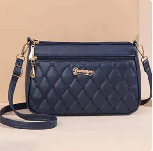 Elegant Diamond Check Crossbody-väska