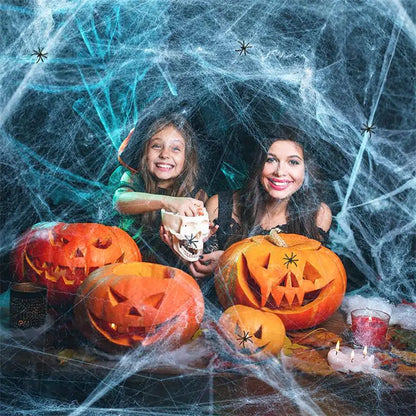 900 sqft Spider Webs Halloween Decorations, Super Stretch Cobwebs for Halloween Indoor and Outdoor Party Supplies