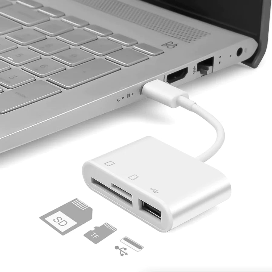 USB C 3 in 1 Hub Konverter Typ-C Adapter SD Kartenleser Für MacBook Pro Laptop