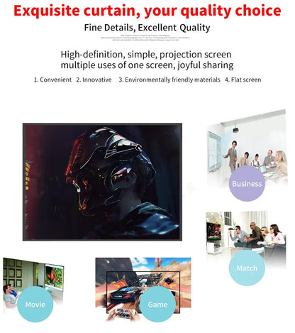 Portable Projector Curtain For Home Cinema & Office