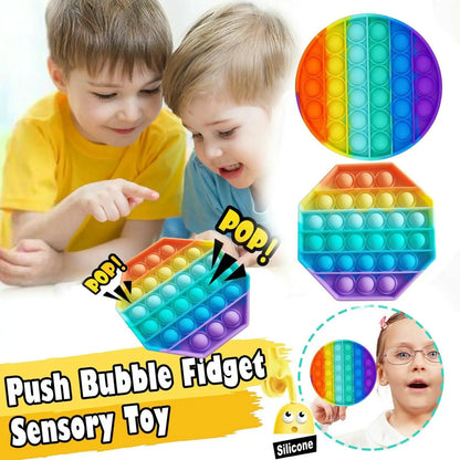 Popit Fidget Toy Push Bubble Sensorisk stressavlastning Barnfamiljespel Fyrkantigt spel