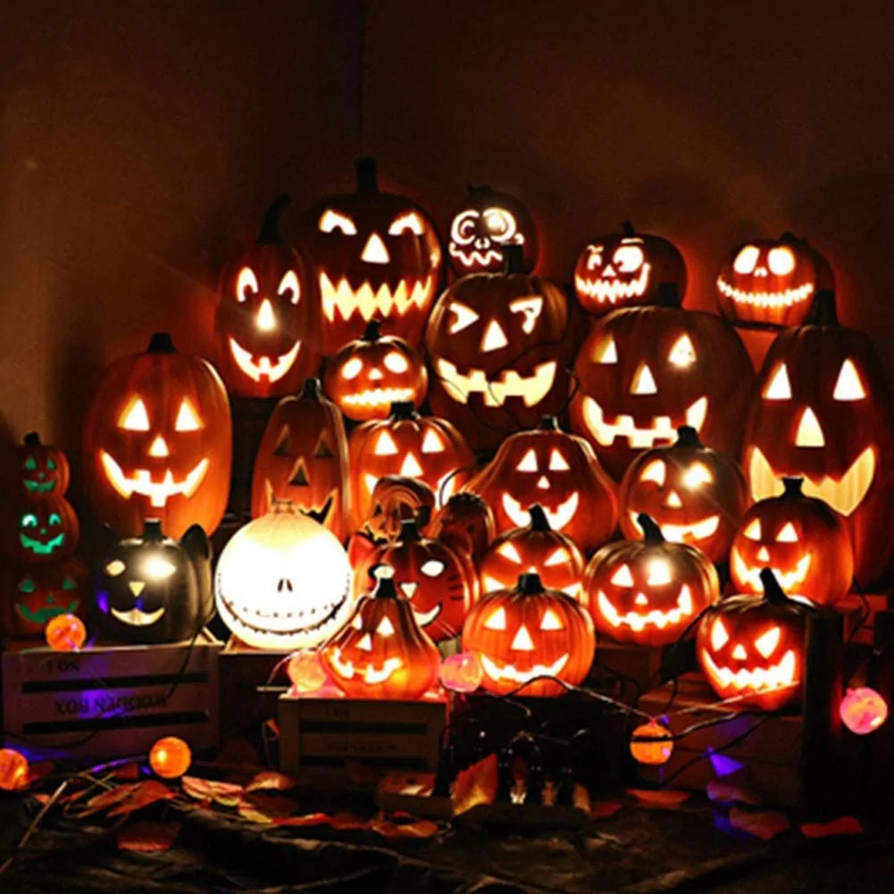 Nattljus LED Halloween dekoration pumpa lykta