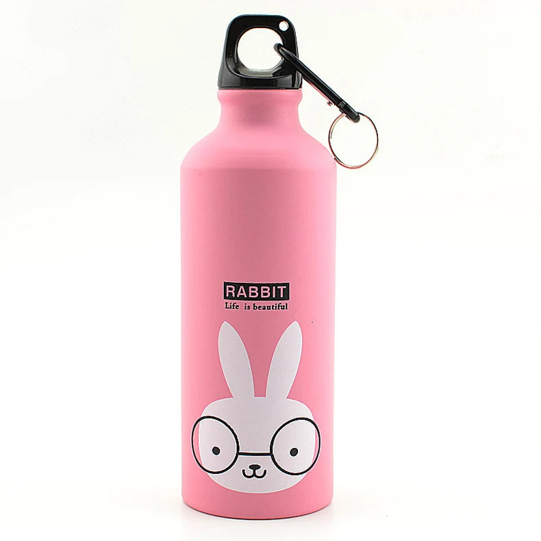 500ml Children's Cartoon Pattern Aluminum Sports Water Bottle Stainless Steel Water Bottle with Lid Thermos for Water Bottles