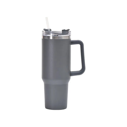 Quenchery 40 oz Tumbler With Handle Insulated Mug With Straw Lids Stainless Steel Coffee Thermos Cup In-Car Vacuum Bottle