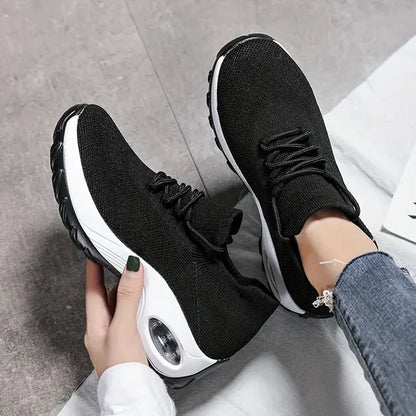 Women's Sneakers Walking Shoes Lace-On Sock