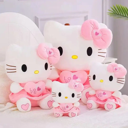 Kawaii Kitty Jumbo Pink Heart Plushie