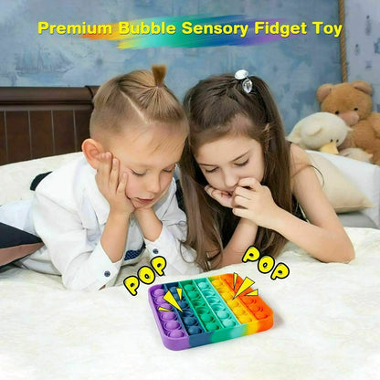 Popit Fidget Toy Push Bubble Sensorisk stressavlastning Barnfamiljespel Fyrkantigt spel