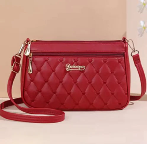 Elegant Diamond Check Crossbody-väska