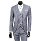 Cobatuba Suits for Men, 3 Piece Men's Suit Slim Fit, Solid Jacket Vest Pants with Tie, One Button Tuxedo Set